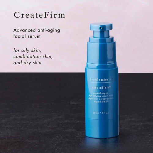 Bioelements CreateFirm Serum - 1 fl oz - Advanced Anti-Aging Facial Serum - For Oily, Dry & Combination Skin Types - Vegan, Gluten Free - Never Tested on Animals