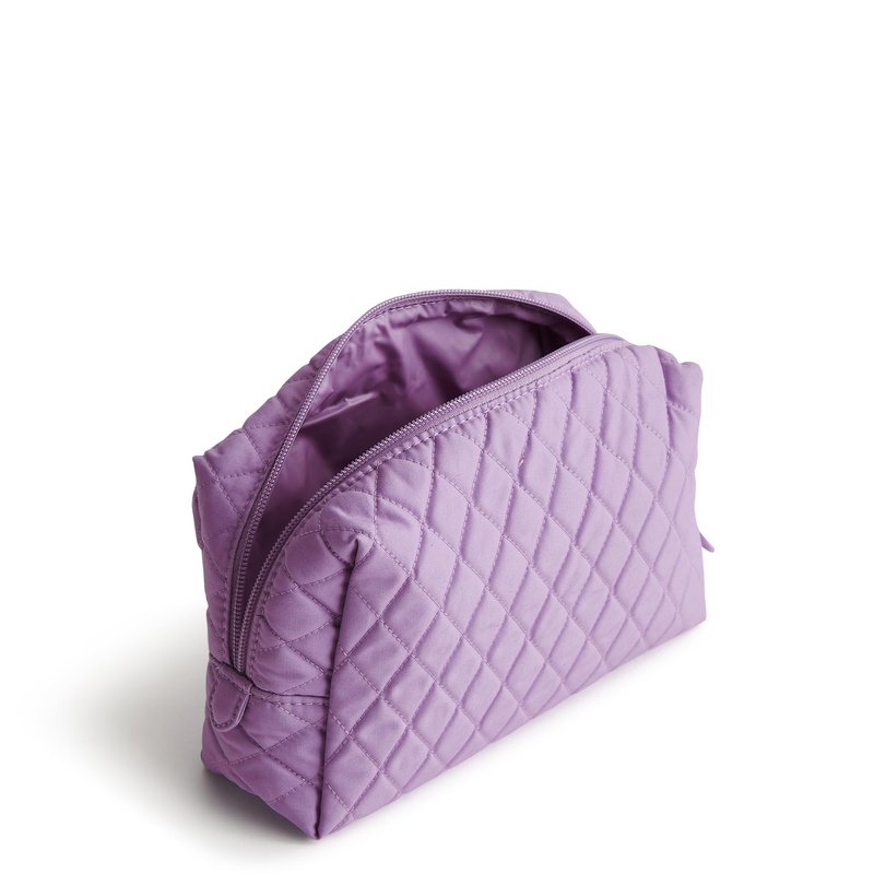 Vera Bradley Women's Premium Cotton Medium Cosmetic, Purple Rhapsody, One Size