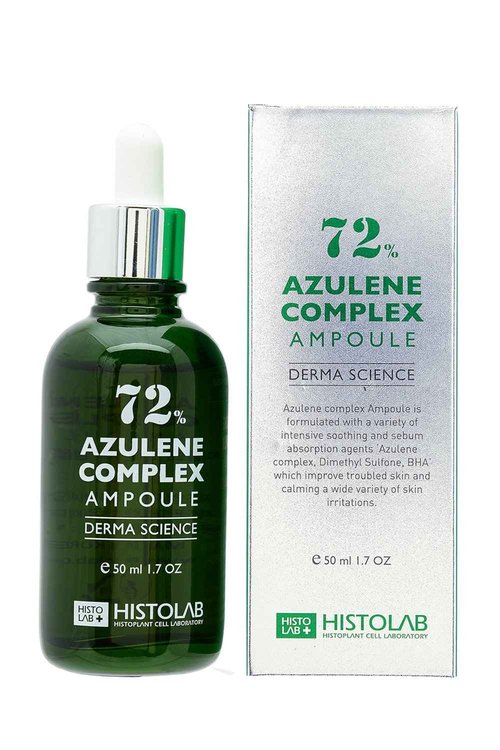 72% Azulene Complex Korean Beauty Facial Serum – Soothing & Sebum Control Ampoule for Acne & Oily Skin – Reduces Redness, Swelling & Irritations – Infused with Tea Tree Oil
