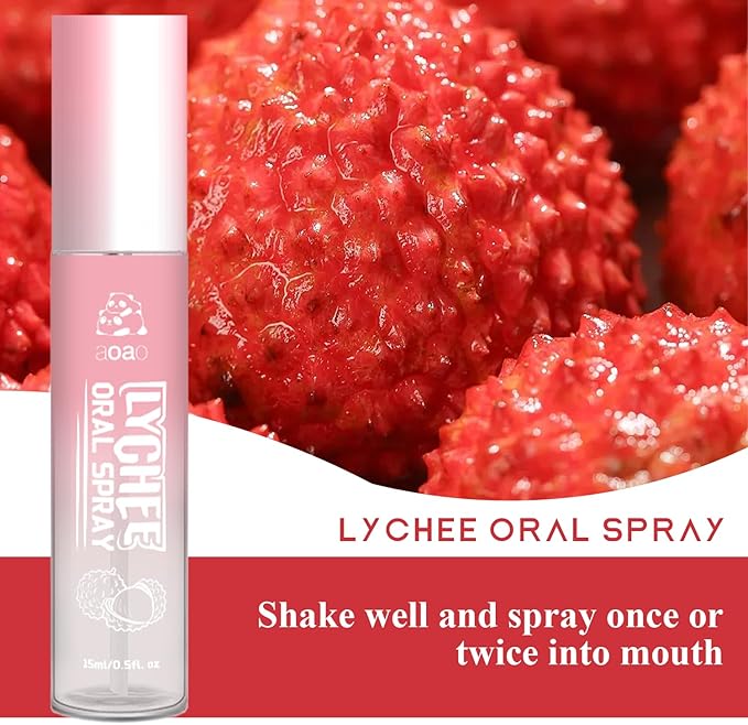 Oral Spray for Adults, Mouth Freshening Spray, Portable Peppermint Oral Freshener, Alcohol & Fluoride-Free Oral Care Mouth Spray, Travel, Dates, Office, Dry & Bad Breath,0.5fl.oz (Pink/Purple)