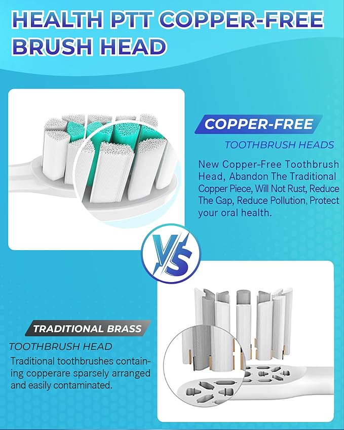 Replacement Toothbrush Heads Compatible with Philips Sonicare：5 Pack Soft Replacement Electric Brush Head Compatible with Phillips Sonicare Snap-on System