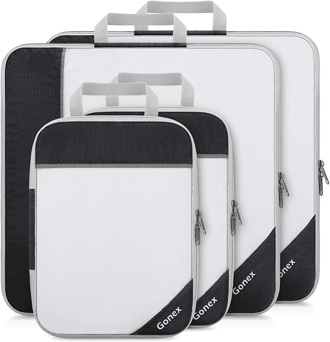 Compression Packing Cubes, Gonex Extensible Storage Mesh Bags Organizers