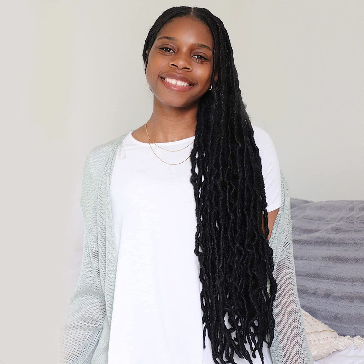 ToyoTress Marley Twist Braiding Hair - 18 Inch 6 Packs Black Marley Hair For Faux Locs, Marley Twist Crochet Hair Afro Kinky Curly Crochet Braids Synthetic Braiding Hair (18 Inch, 1B-6P)