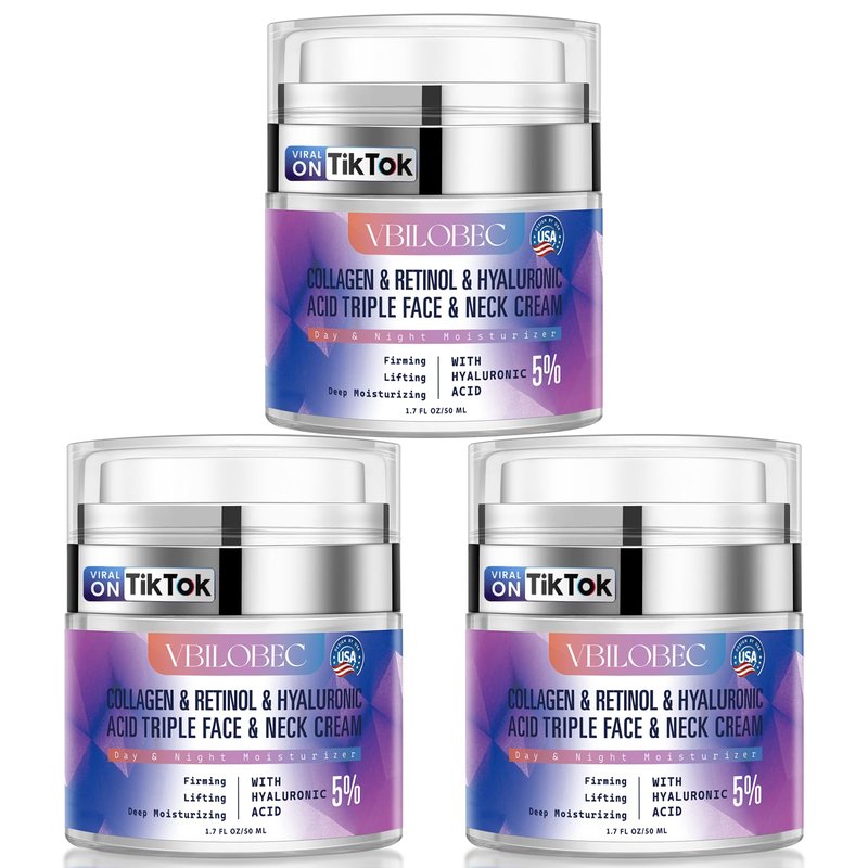 2025Latest Neck Firming Cream:[30+ Certified][Used by Over 1M Fans]Anti-aging Neck & Face Tightening Cream,Lifting Moisturizer & suitable for face,neck and upper chest,1.7 fl oz.for Women&Men,3PC
