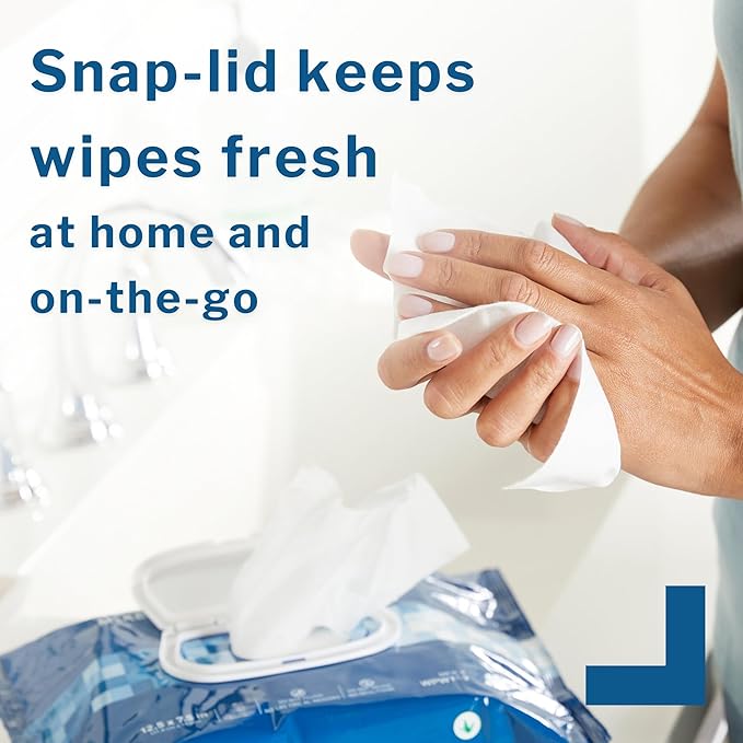 McKesson Washcloth Wipes for Adults, Scented (3 Pack, 288 Washcloths) Disposable Wash Cloths for Body - No-Rinse Formula with Snap Lid - Good for Incontinence and Elderly - 96 Wipes Per Pack