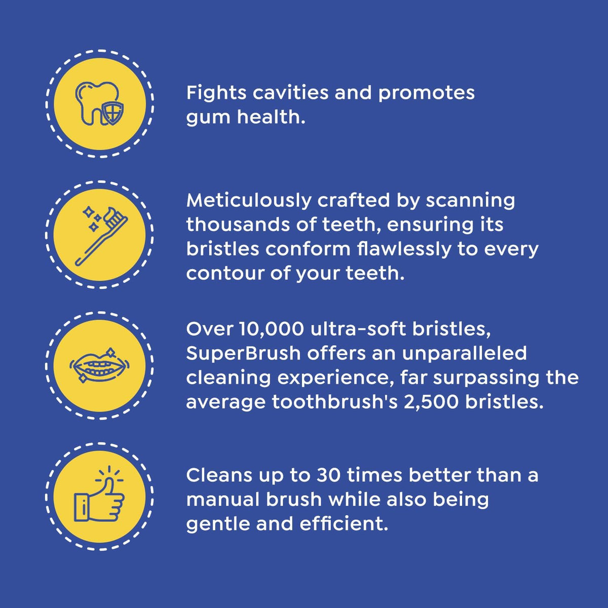 SuperMouth® SuperBrush Jr.® Kids Manual Toothbrush – Soft Patented SuperBristles® Clean Baby Teeth 30X Better, Gentle Plaque Removal, Augmented Reality Teaches Proper Brushing