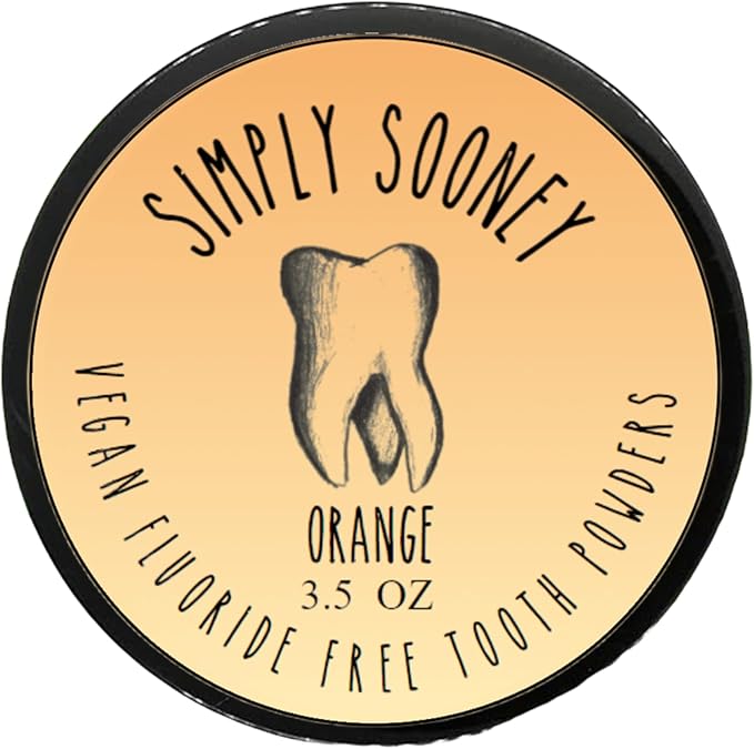 Zero Waste Paper Bag Kid Safe Orange Organic Vegan Fluoride Free Remineralizing Tooth Powder - Ships Without Any Plastic