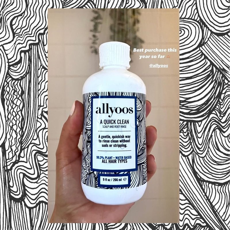 Allyoos A Quick Clean, Hair Rinse, Removes Sweat, Oil & Buildup From Scalp & Hair, No Suds, Dry Shampoo Alternative, Balances Scalp, Sulfate-Free