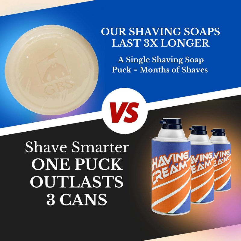 GENTS Men’s Sandalwood Shaving Soap - Natural Bar with Shea Butter & Glycerin for Rich Lather, 3oz