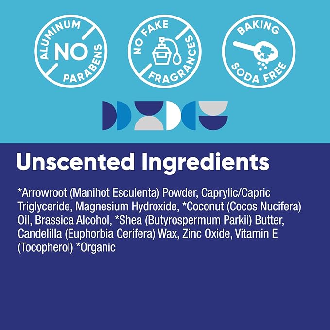 Pretty Frank Natural Aluminum-Free Deodorant Stick, Baking Soda-Free, Unscented (1-Pack) | Sensitive Skin Friendly, Effective Odor Control for Women & Men, Organic Ingredients, No Added Fragrance