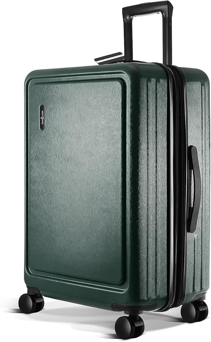 TRAVELARIM 24 Inch Luggage with Spinner Wheels, Hard Shell Suitcase with TSA Locks for Luggage, Travel Large Suitcase, Expandable Hard Shell Suitcases, Green