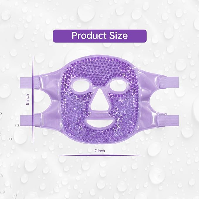 ZNÖCUETÖD Face Ice Mask Facial Ice Packs Gel Hot Cold Compress for Post Oral, Dental, Nose,Facelift Plastic Cosmetic & Laser Surgery Recovery Puffiness Swelling Dark Circles & Headaches