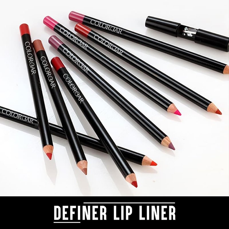 Colorbar Definer Lip Liner - Easy-Glide Contouring Lip Liner Pencil - Matte Finish with Intense Color Payoff - Waterproof - 017 Pure Vino - 0.05 oz