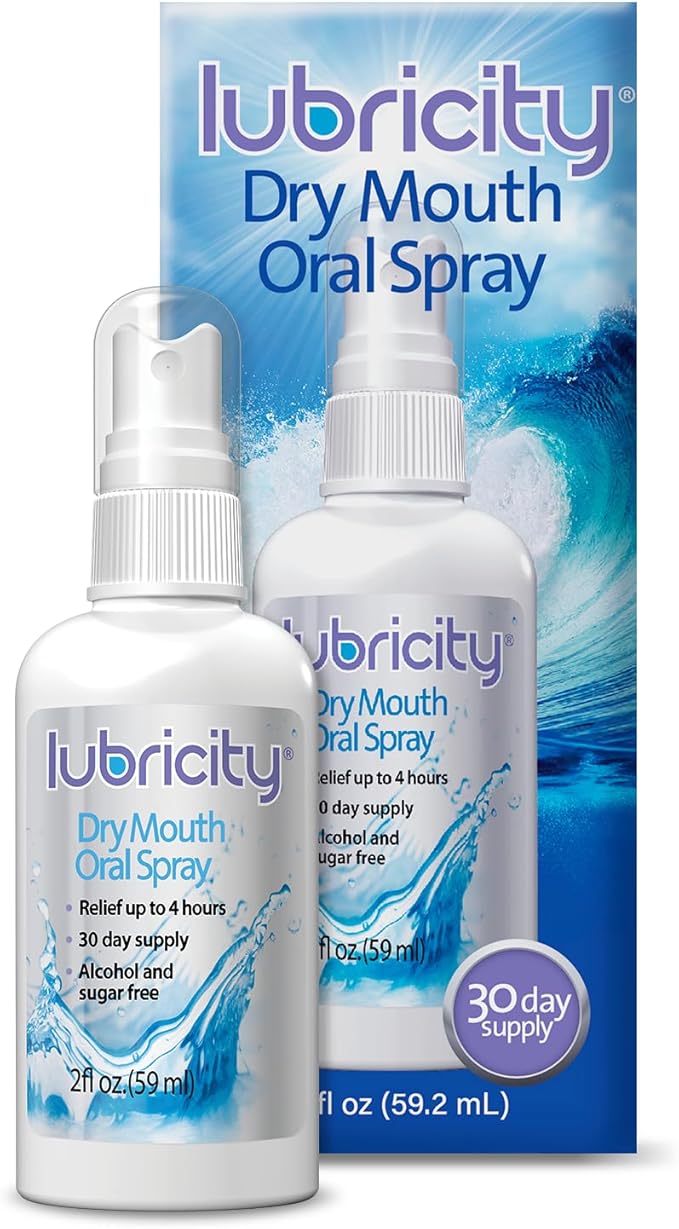 Lubricity Dry Mouth Oral Spray for Symptomatic Relief of Dry Mouth, Flavorless - 2 oz, 30 Day Supply