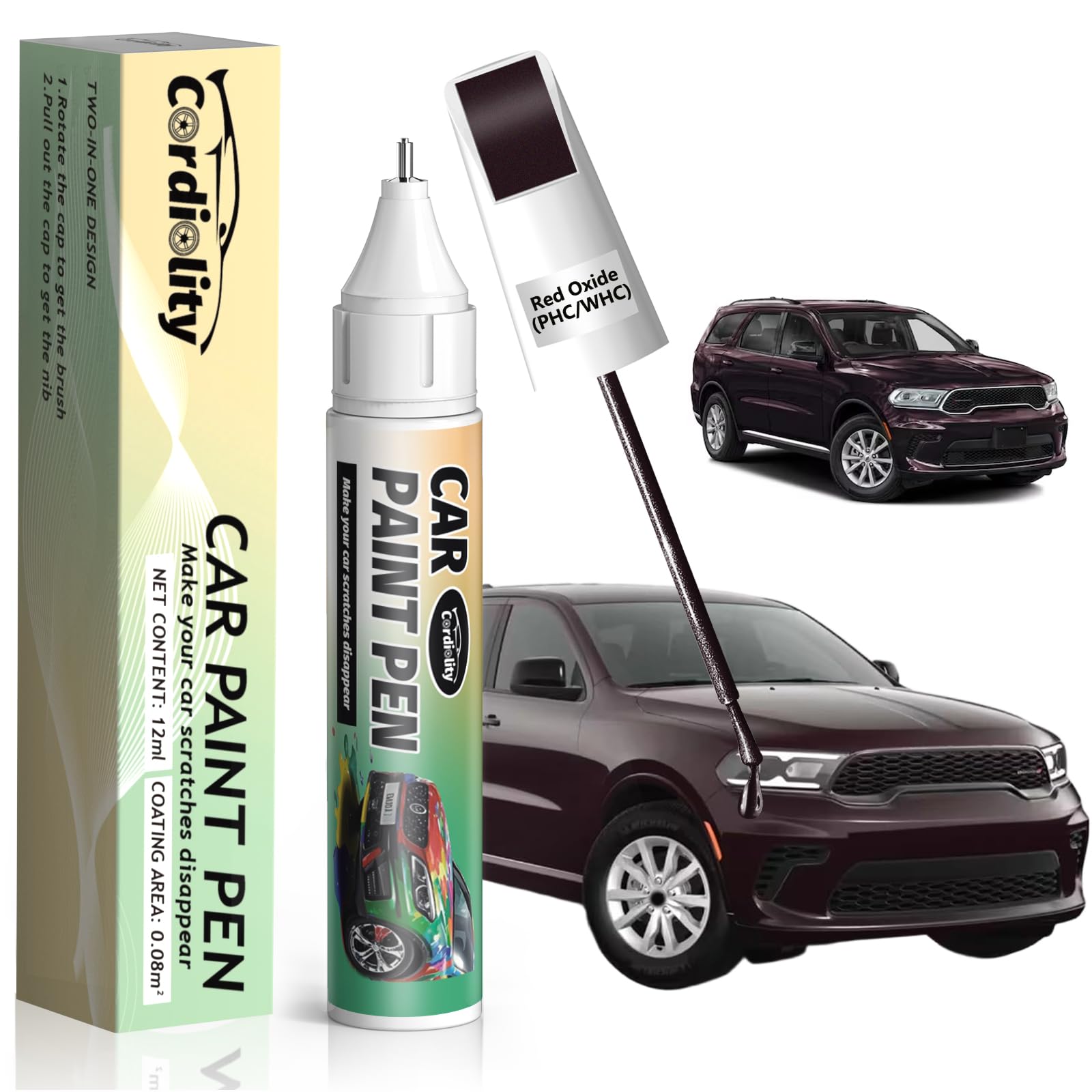 Red Oxide(PHC/WHC) Touch Up Paint Pen for Dodge,Car Paint Scratch Repair Pen Quick and Easy Fix Auto Paint Scratch