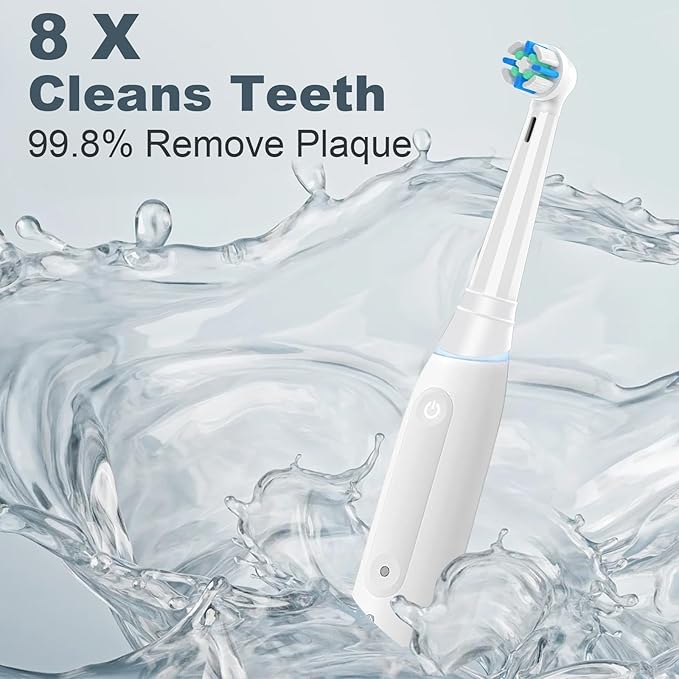 8 PCS IO Replacement Heads Compatible with Oral b IO 2/3/4/5/6/7/8/9/10 Series Electric Toothbrush, Brush Heads Refills Compatible with Oral B IO (Black/White)