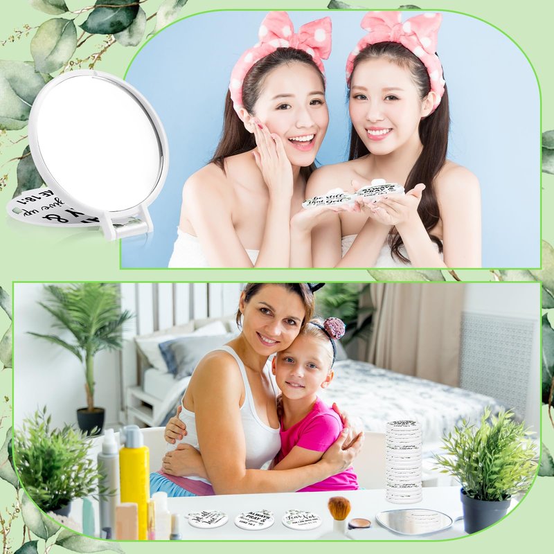 GlikCeil 80 Pcs Mini Christian Compact Mirrors Bulk Christian Gifts for Women, Bible Verse Scripture Makeup Mirrors for Purse, Religious Easter Church Party Favor, Mothers Day Sunday School Gifts