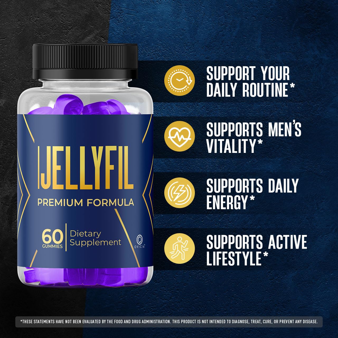 (3 Pack) Jellyfil Gummies - Official Jellyfil Gummys with All Natural Ingredients, Advanced JellyFil Maximum Strength Vitamins Formula for Wellness & Overall Health Support, 180 Gummies for 3 Months