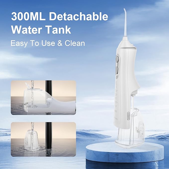 Electric Water Flosser Water Flosser Portable Oral Irrigator Oral Cleaning (L15 White)