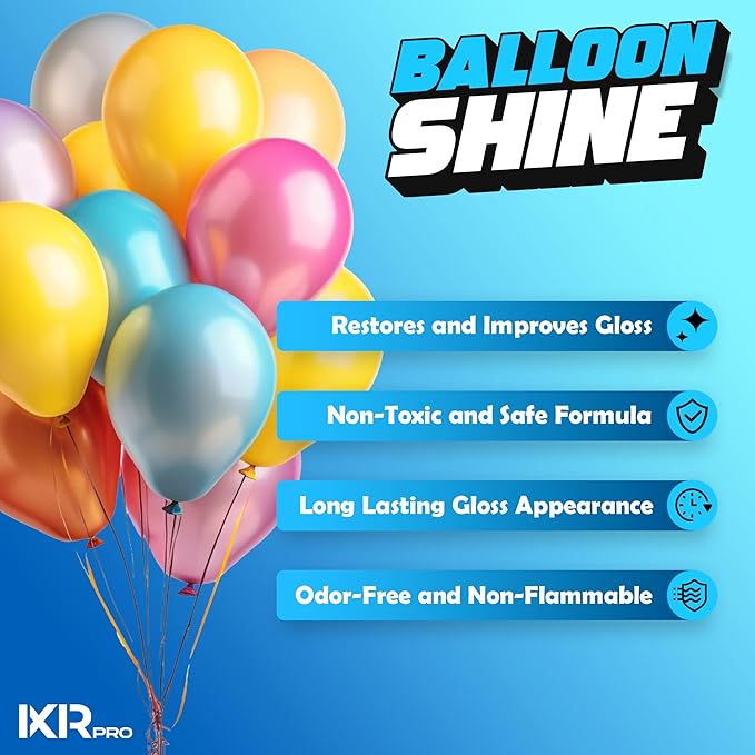 Balloon Shine Spray (3 x 16.9 oz) No Need Towel or Gloves, Instant High Shine Gloss Brite Balloons for Party Decoration for Ultra Lasting, Shine Balloon Spray Upgraded Formula