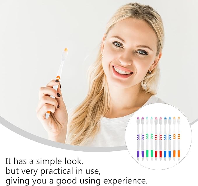 30pcs Disposable Soft Bristled Toothbrushes Portable Travel Tooth Cleaning Accessories Bulk Pack for Business Trips and Hotel Use