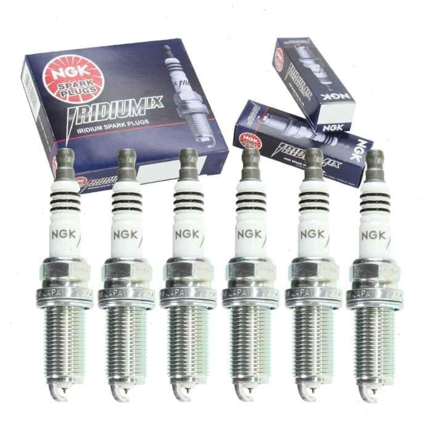 6 pc NGK Iridium IX Spark Plugs compatible with Toyota RAV4 3.5L V6 2006-2012