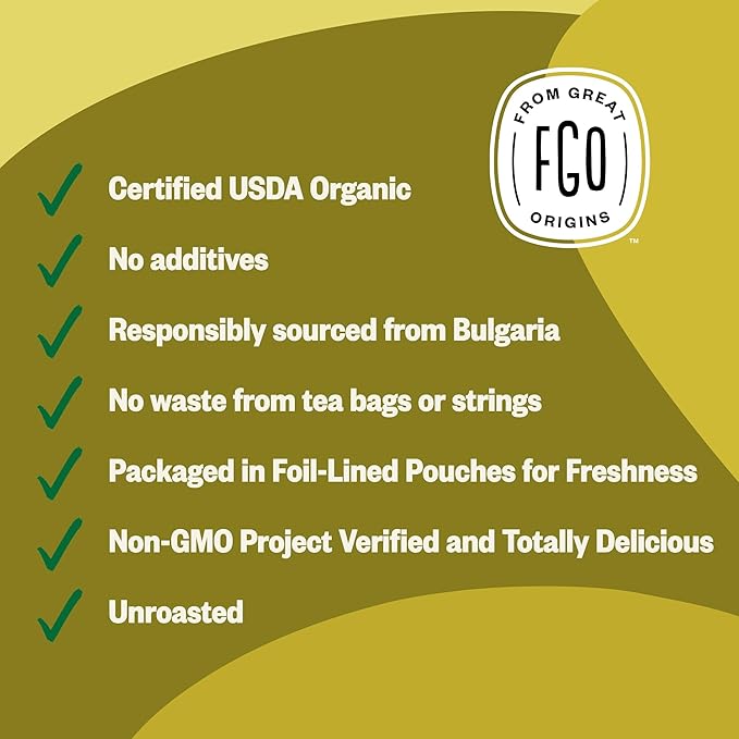 FGO Organic Dandelion Root Loose Tea, Cut and Sifted, Caffeine Free, 16oz Bulk Resealable Bag, Packaging May Vary (Pack of 1)