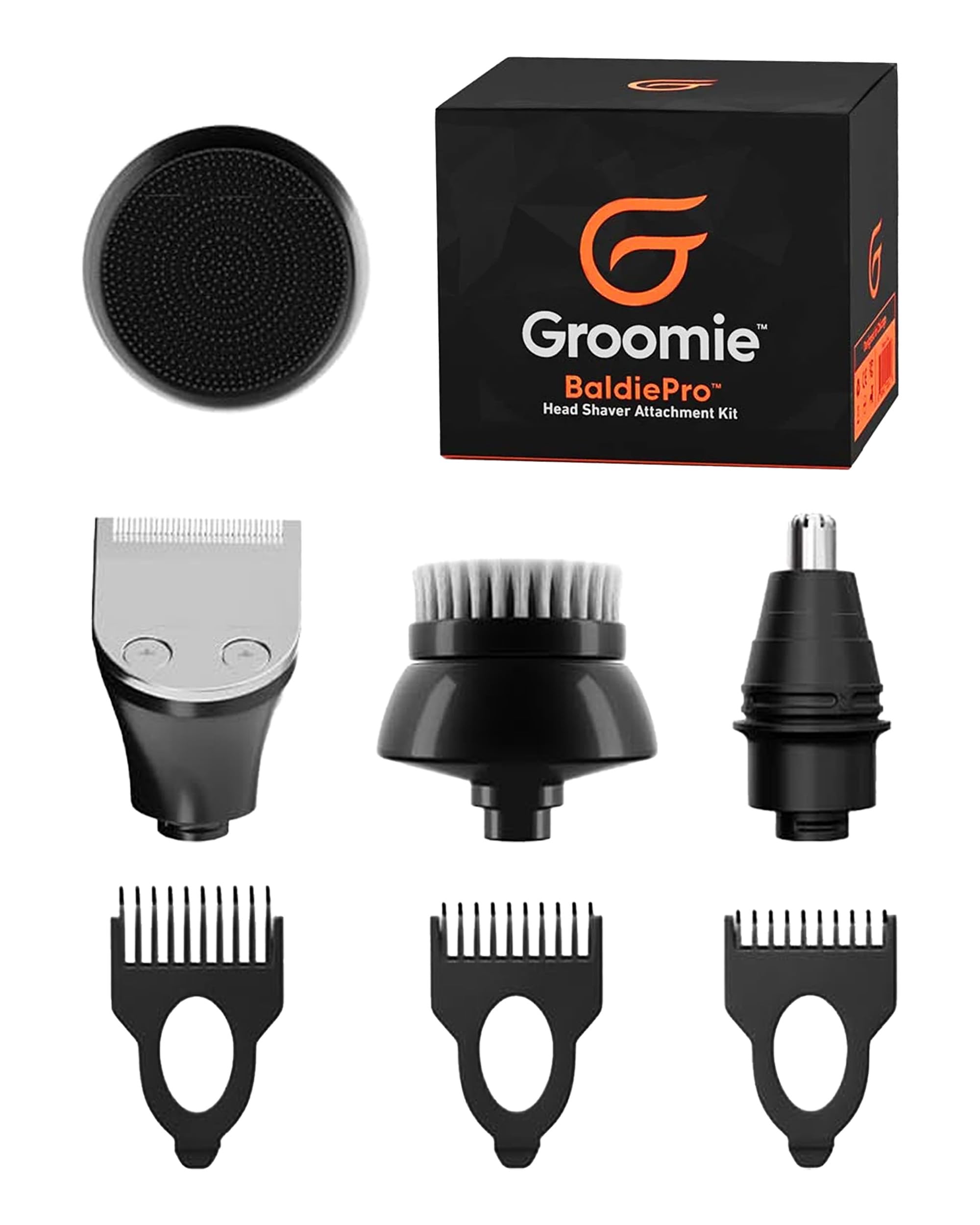 Groomie BaldiePro 7-Piece Grooming Attachment Kit for Head Shaver