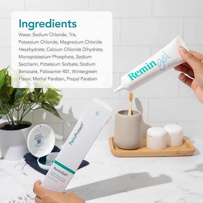 ReminGel Hydroxyapatite Tooth Remineralization Gel - Strengthen Enamel, Repair Teeth & Reduce Sensitivity - Fluoride-Free Remineralizing Treatment for Tooth Decay Prevention