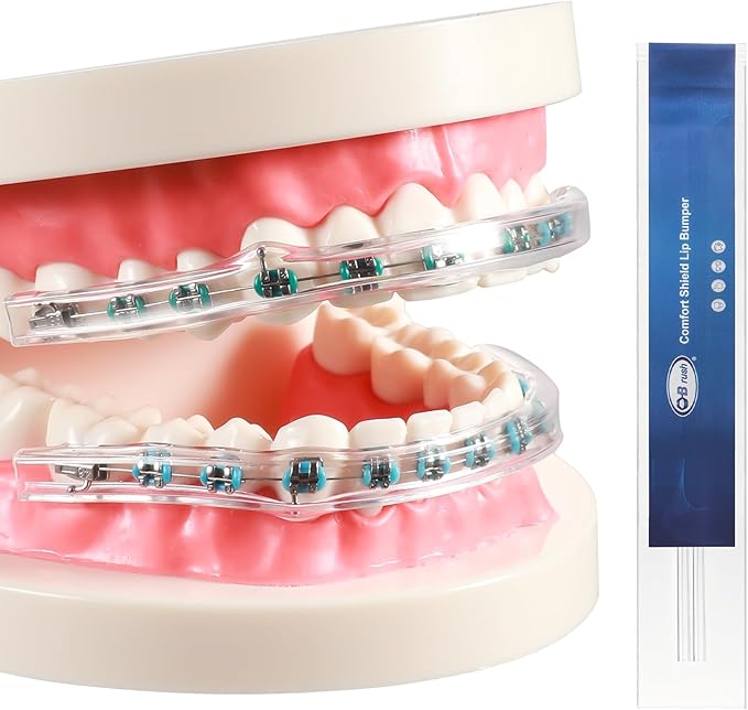 B Rush Comfort Cover for Braces -Orthodontic Lip Bumper, Lip Shield, Mouth Guard for Brackets, Wax Alternative-Dental Lip Protector