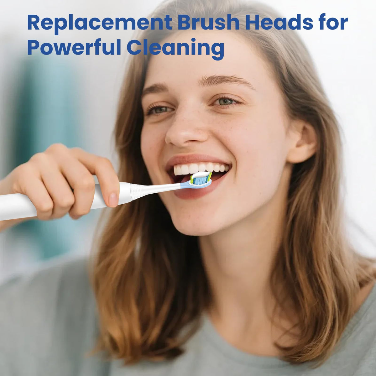 HAPPYMOMO Replacement Toothbrush Heads Compatible with Philips Sonicare DiamondClean Smart/ProtectiveClean 4100/5100/6100, C3/G3/W3/C1/C2 & Other Snap-on Models, Plaque Removal, 8 Pack