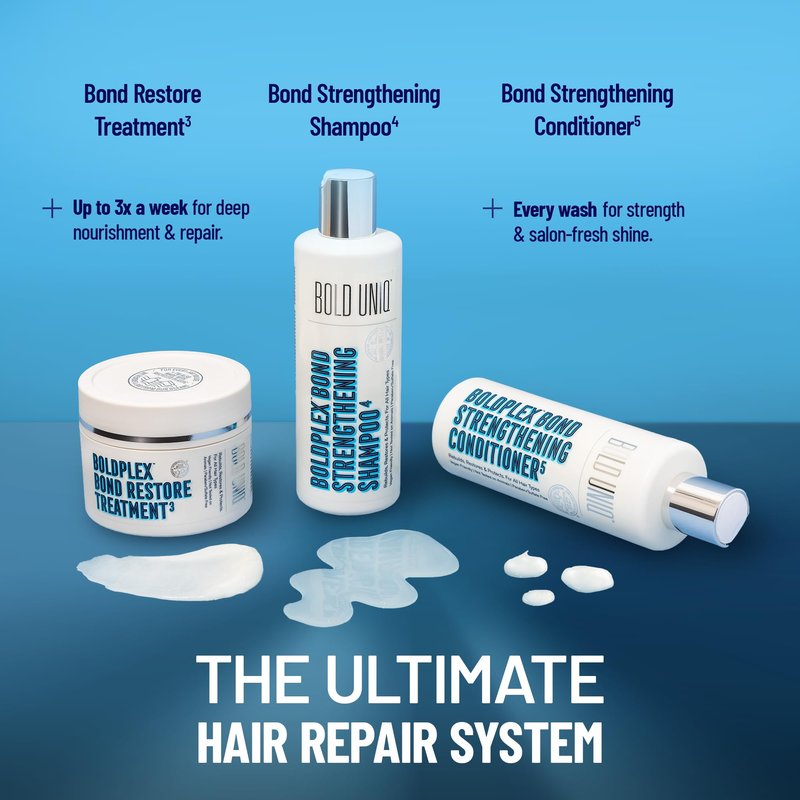 BOLD UNIQ BoldPlex Hair Mask - Deep Conditioner For Dry, Damaged Hair - Mascarilla Para El Cabello - Helps Repair and Nourish Curly, Bleached, or Frizzy Hair - 6.76 Fl Oz