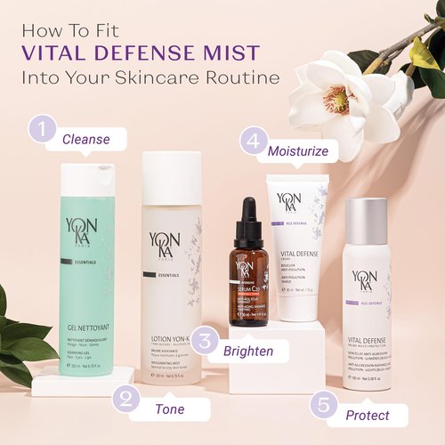 Yon-Ka Vital Defense Face Mist | Hydrating Anti-Pollution Finishing & Setting Spray | Protect Skin from Environmental Stressors and Natural and Artificial Light | 3.38 fl oz
