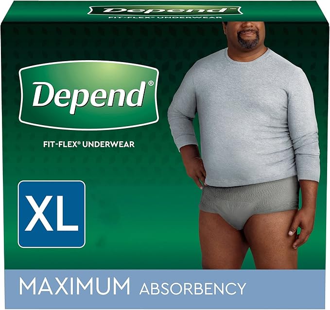Depend Fresh Protection Disposable Underwear Male Waistband Style X-Large, 53746, 52 Ct