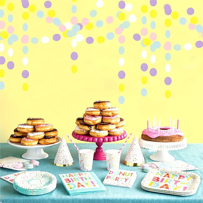 Pastel-Rainbow Party-Decorations Supplies Streamers Garland - 52Ft Baby Shower Boy Girl Birthday Wedding Hanging Paper Banner Backdrop Decor Lasting Surprise