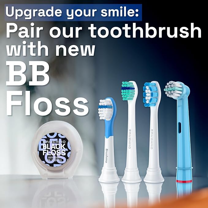 Brushmo Kids Replacement Toothbrush Heads, Compatible with Philips Sonicare for Kids HX6032 & HX6042, Ultra-Soft Dupont Bristles, 8-Pack for Ages 6+, Multi-Color (BM648)
