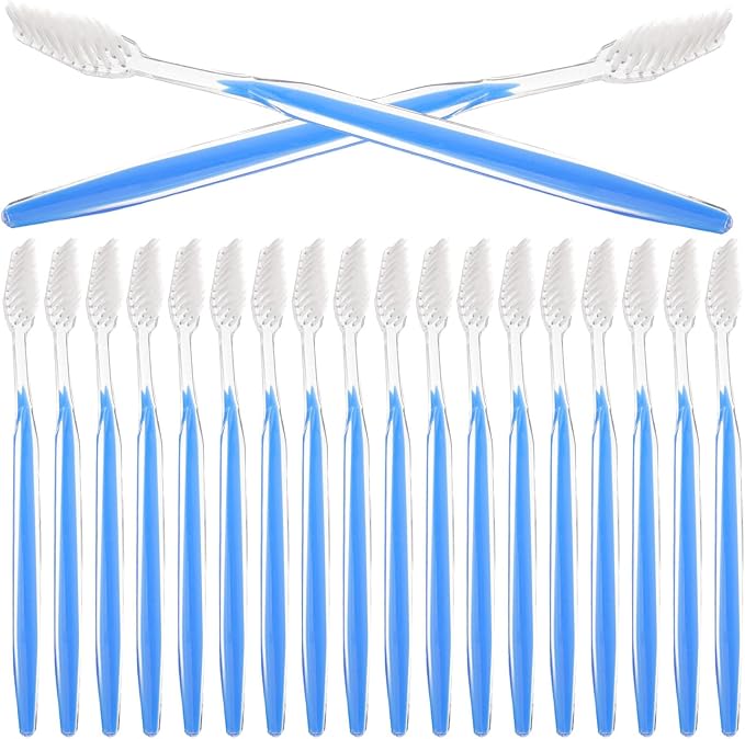 50Pcs Disposable Travel Toothbrush Set Soft Bristles Portable Oral Care Convenient On-The-Go Tooth Brushes for Camping and Hotel Use