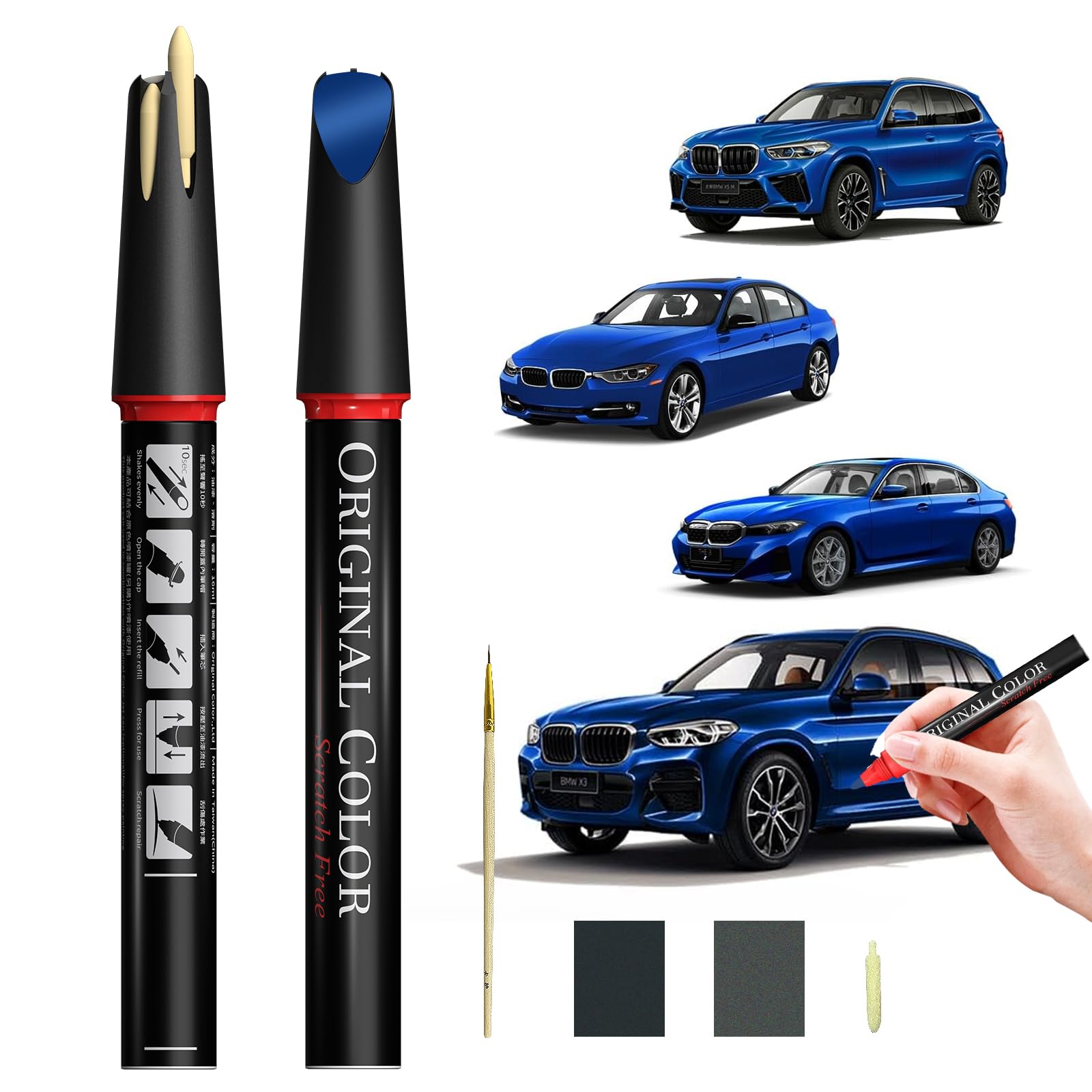 Carhoo X1D Frozen Bluestone Touch Up Paint Suitable For Bmw, Genuine Custom Color Absoulutely Without Color Differences (16Ml)