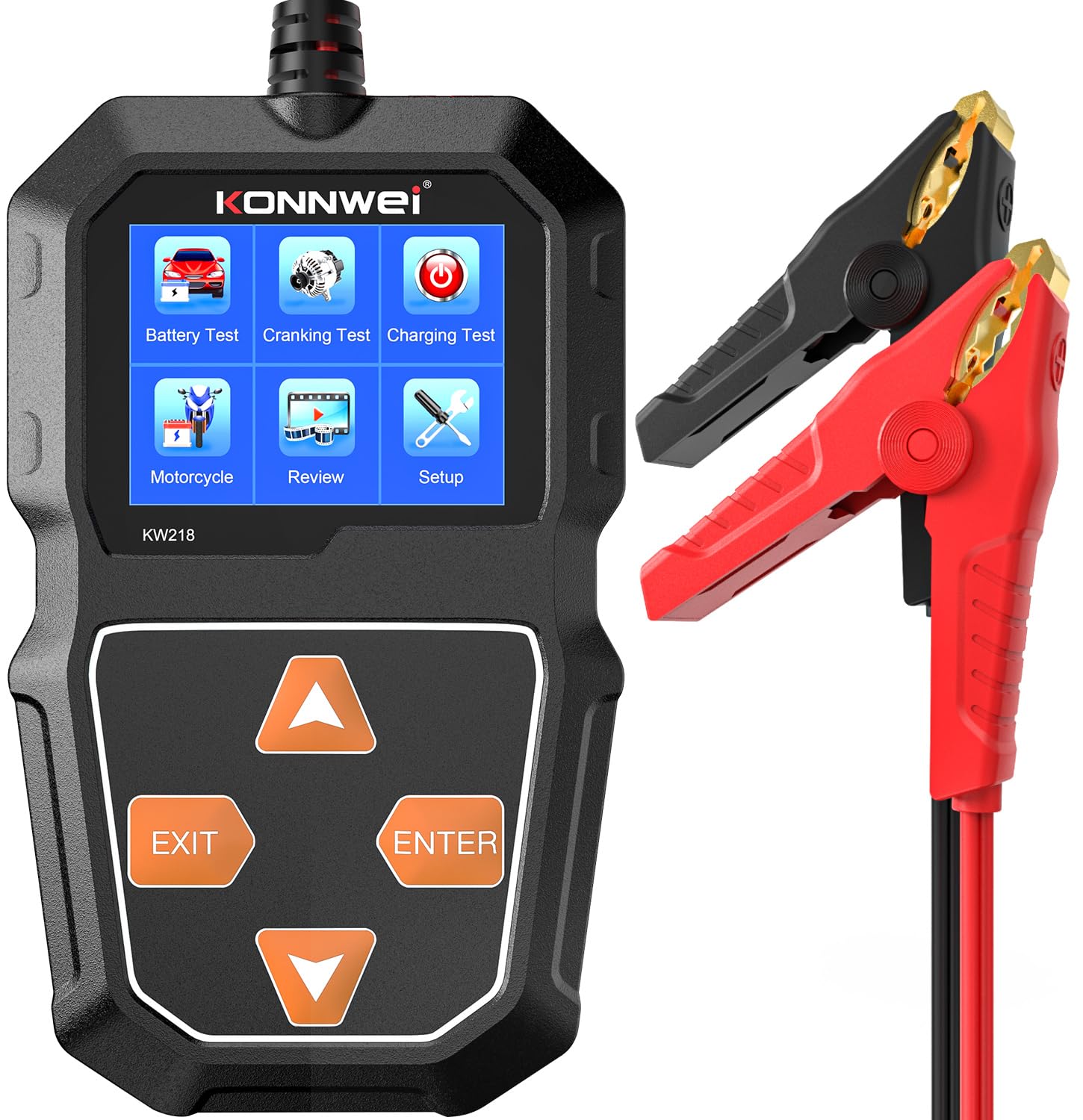 KONNWEI KW218 6V 12V Car Battery Tester 100-2000 CCA Automotive Battery Load Tester Alternator Tester Digital Auto Battery Analy