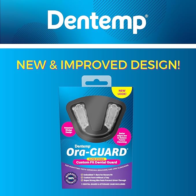 Dentemp Ora-GUARD Custom Fit Dental Guard - Bruxism Night Guard for Teeth Grinding (Two Pack) - Mouth Guard for Clenching Teeth at Night - Mouth Guard for Sleeping - Relieve Soreness in Jaw Muscles…