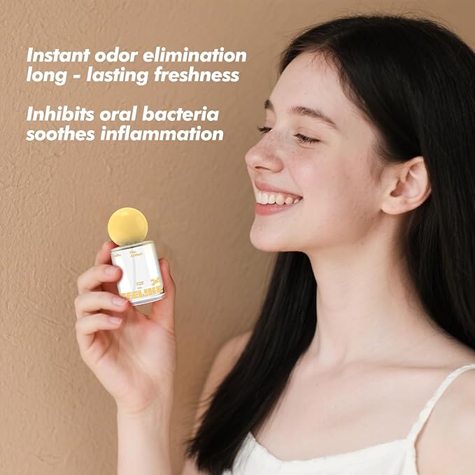 Oral Spray – Fresh Breath, Dual Cooling Experience & Convenient On-The-Go Design – Perfect for Freshening Breath Anywhere, Anytime (Orange, 1 Count)