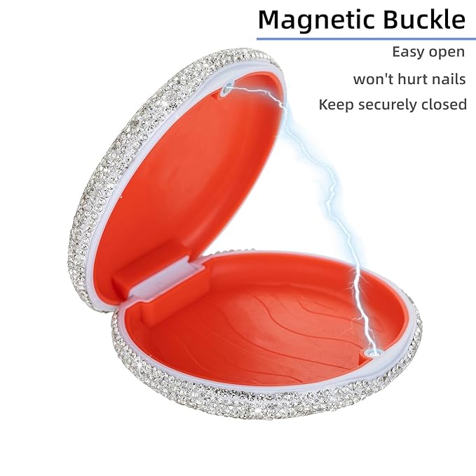 Retainer Case Cute Mouse Guard Case Slim Aligner Case Compatible with Invisalign Bling Night Guard Case Orthodontic Retainer Box Magnetic Denture Holder (Colorful)