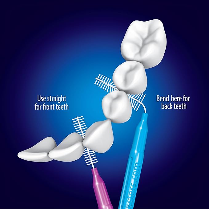 Piksters Interdental Brushes, Size 5, 100 Count (10 x 10 Packs), Interdental Tooth Brush for Large Gaps, Gum Soft Bristles for Plaque Removal, Safe for Braces (100 pk)
