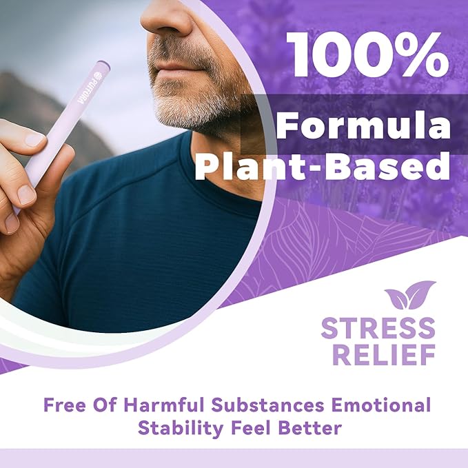 Herbal Diffuser Pen, Plant-Based - Ashwagandha, Lavender, L-Theanine, Lemon Balm, Vitamin B1 & B6, Supports a Calm Mood, Relaxed Feelings, 600 Uses