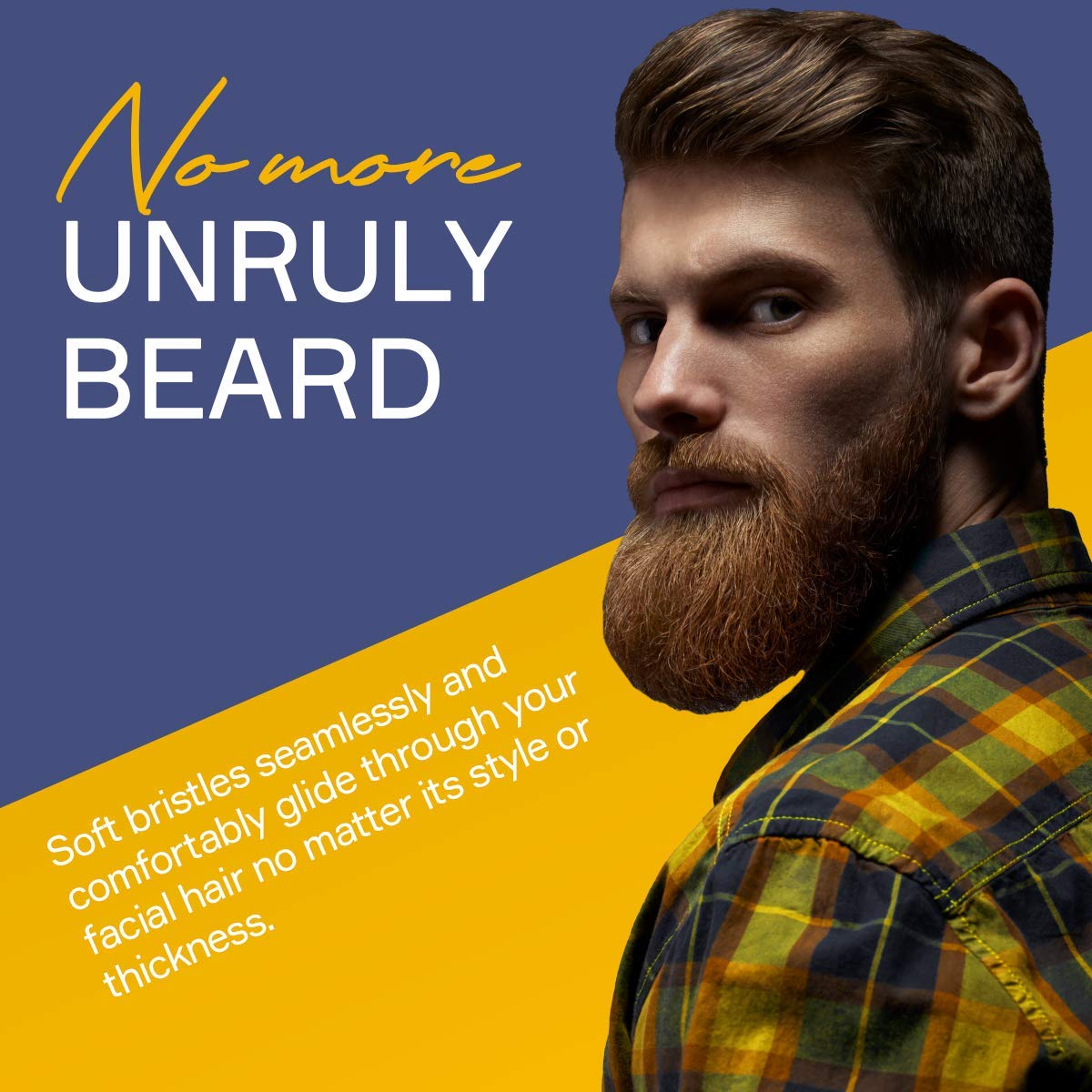 Seven Potions Beard Brush For Men - Pear Wood Handle with Soft Second-Cut Boar Bristles - Soft Bristles To Tame and Soften Your Facial Hair