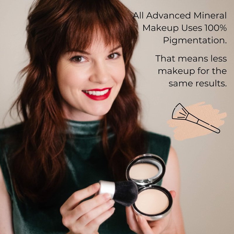 Advanced Mineral Makeup 4-in-1 Pressed Foundation Powder with Natural SPF, Concealer & Finishing for Medium to Full Coverage Foundation, Mineral-Based (Taylor, .35 oz)