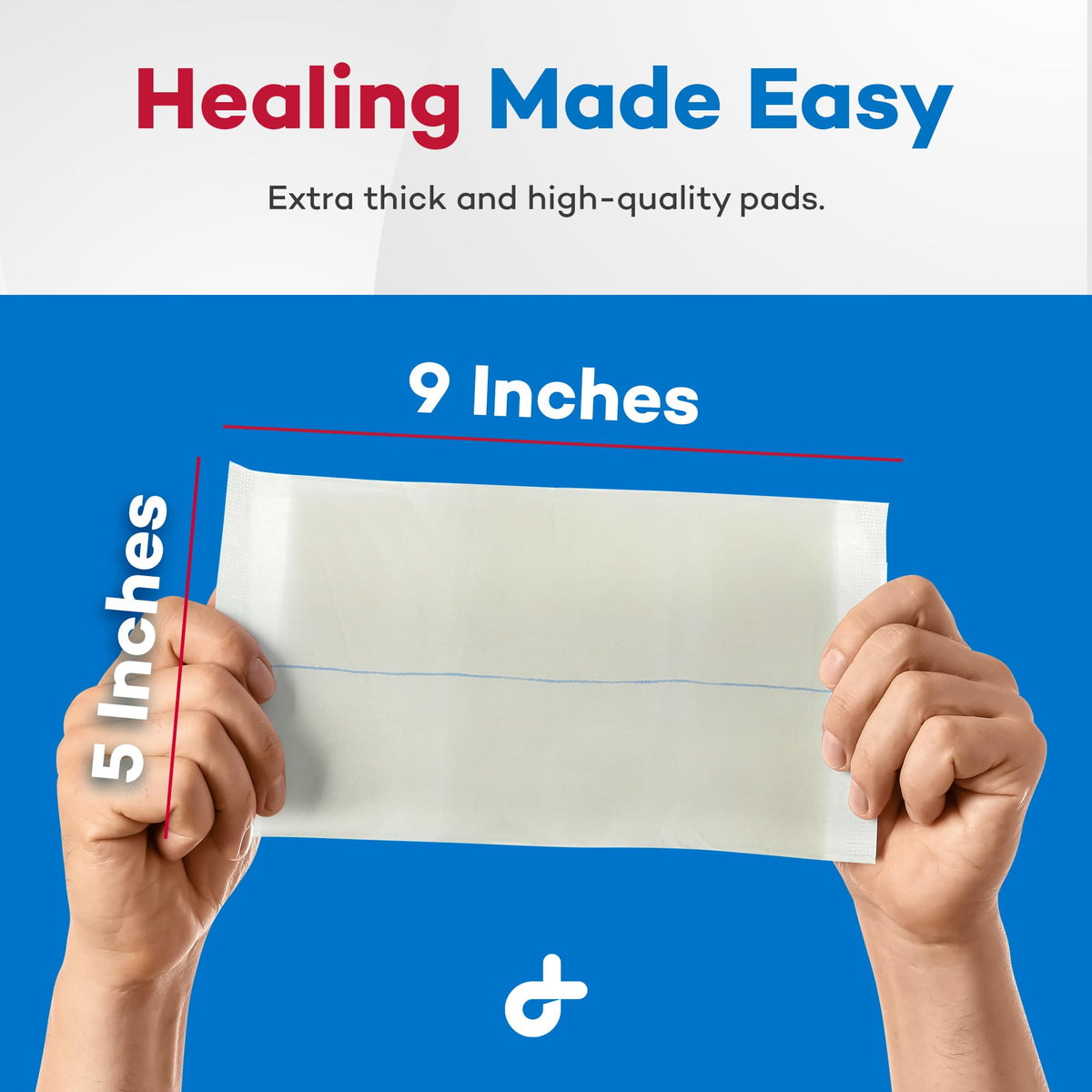 Dealmed Abdominal Combine Pads 5"x9" (40-Pack) Sterile Individually Wrapped, ABD Pads, Absorbent, Non Adherent for Wound Care, Drainage, First Aid, 20/Box (2 Pack)