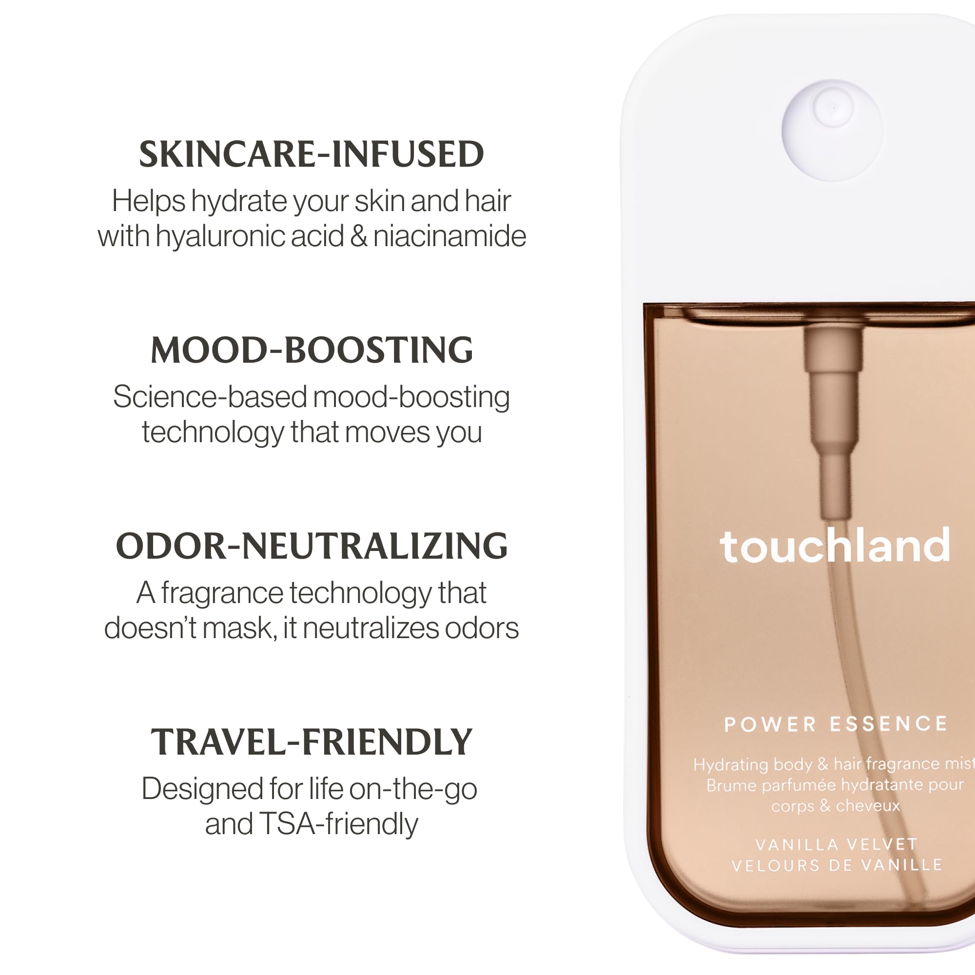 Touchland Vanilla Indulgence Hand Sanitizer & Body Mist Set Travel Size