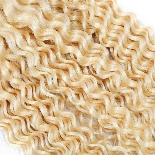 Giginger Brazilian Human Hair Bundles 16 18 20 Inch Blonde 613 Color Jerry Curly Wave Bundles Human Hair Unprocessed Virgin Quick Weave Hair for Black Women