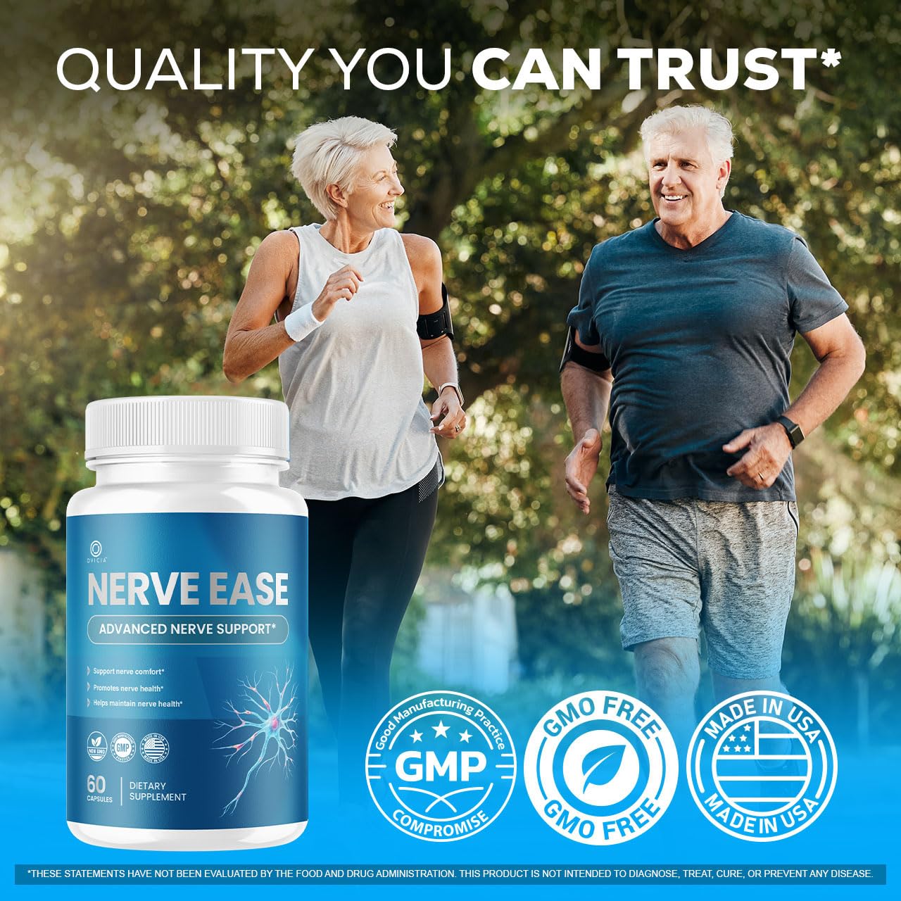 (3 Pack) Nerve Ease Capsules - Nerve Ease Advanced Nerve Support Pills, NerveEase Support Maximum Strength All Natural Premium Formula for Overall Health & Wellness, 180 Capsules for 3 Months